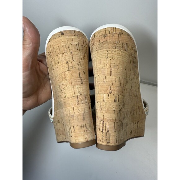 Veronica Beard Dali Raffia Wedge Sandals In Snow Multi Sz 11 - Picture 6 of 9